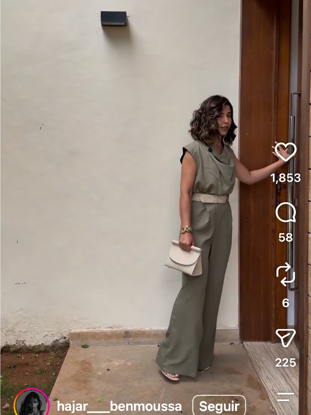 Zara Olive Green Wide-Leg Sleeveless Jumpsuit with Beige Belt - Picture 2 of 6